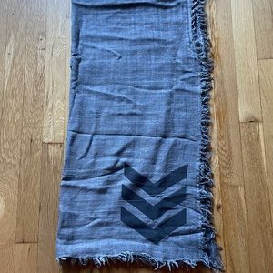 Zadig & Voltaire Scarf Shawl Gray NWT Wool Silk